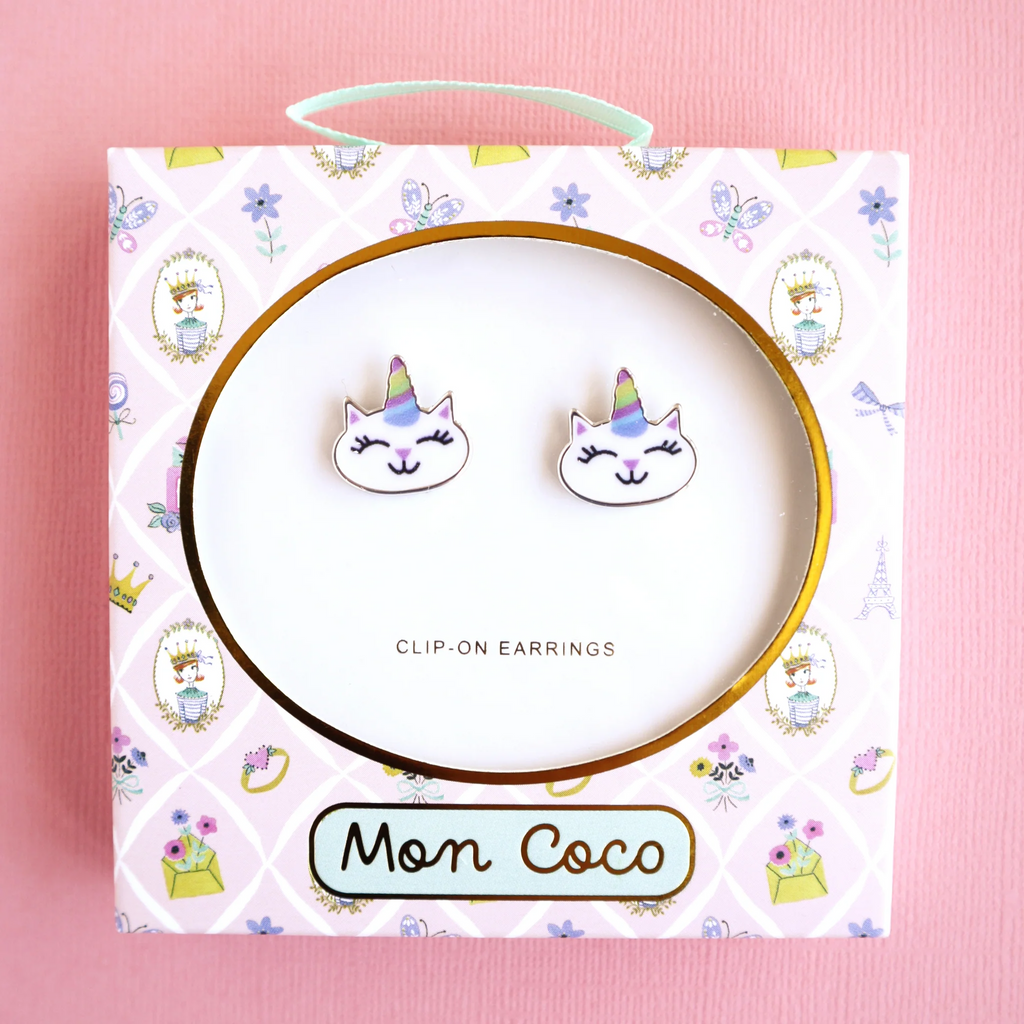 Mon Coco - Caticorn Smile Clip-on Earrings