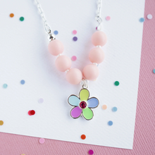 Load image into Gallery viewer, Rainbow Flower Necklace