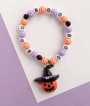 Spooky Boo Pumpkin Elastic Bracelet
