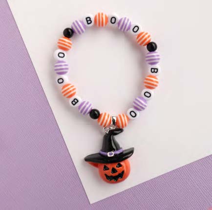 Spooky Boo Pumpkin Elastic Bracelet