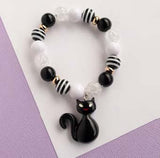 Spooky Black Cat Elastic Bracelet