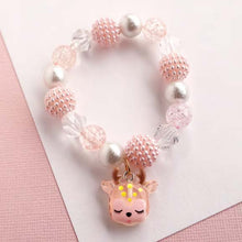 Load image into Gallery viewer, Pink Reindeer Elastic Bracelet