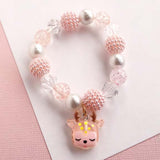 Pink Reindeer Elastic Bracelet