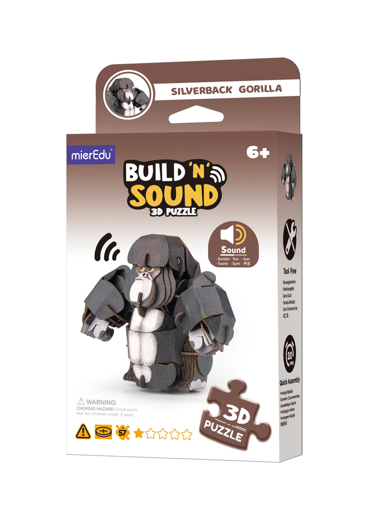 Build 'n' Sound 3D Puzzle Silverback Gorilla