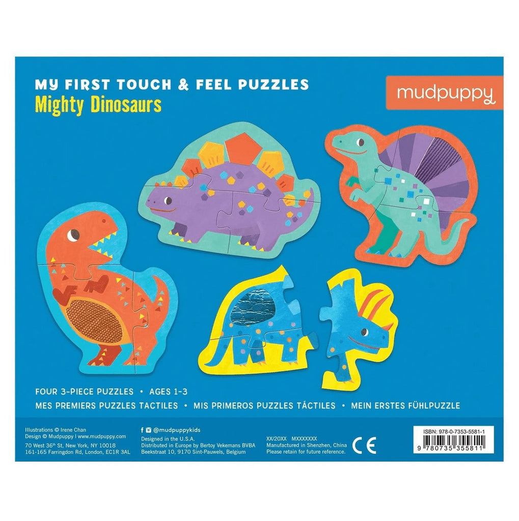 TOUCH AND FEEL PUZZLE-MIGHTY DINOSAURS