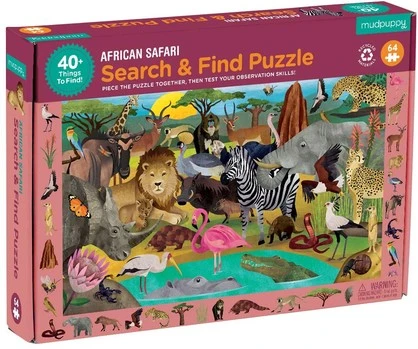 Search & Find African Safari 64 Piece Puzzle