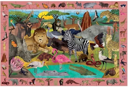 Search & Find African Safari 64 Piece Puzzle