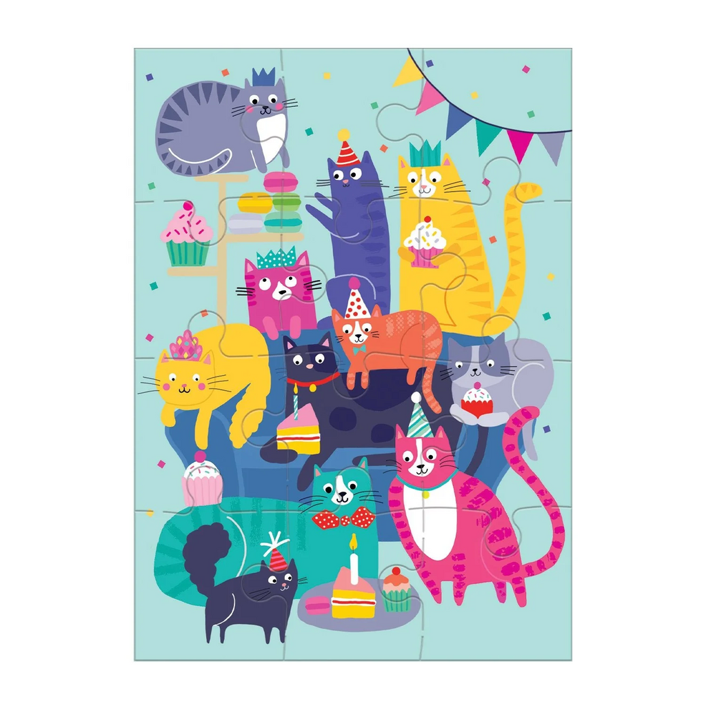 Cat Party Party Greeting Card Puzzle