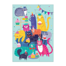 Load image into Gallery viewer, Cat Party Party Greeting Card Puzzle