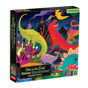 Illuminated Dinosaurs 500 Piece Glow in the Dark Family Puzzle