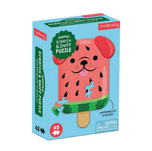 Load image into Gallery viewer, Scratch &amp; Sniff - Watermelon Pupsicle Shaped 48 Piece Mini Puzzle