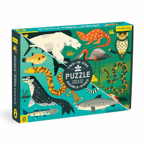 Land & Sea Predators 100 Piece Double-Sided Puzzle