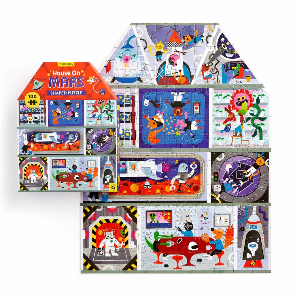 House on Mars 100 Piece House-Shaped Puzzle