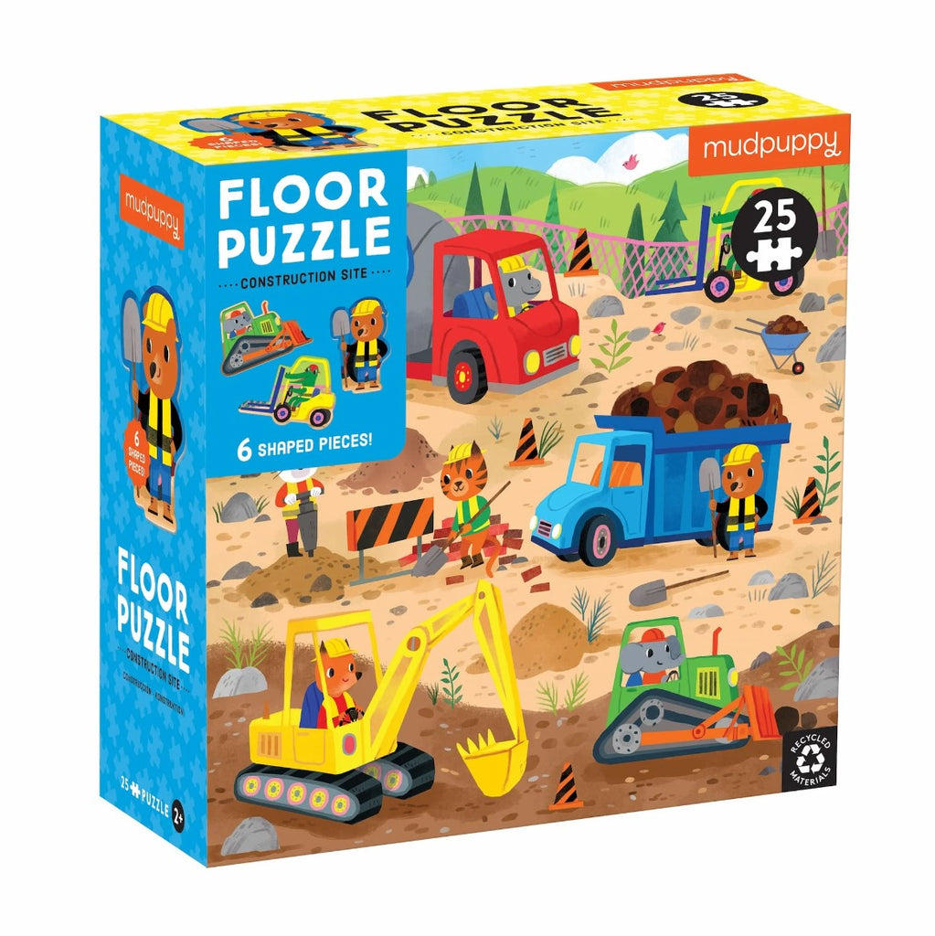 Construction Site 25 Piece Floor Puzzle with Shaped Pieces