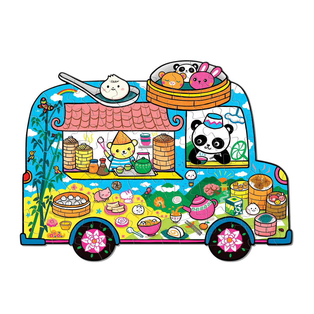 Dumpling Truck 75 Piece Shaped Scene Puzzle