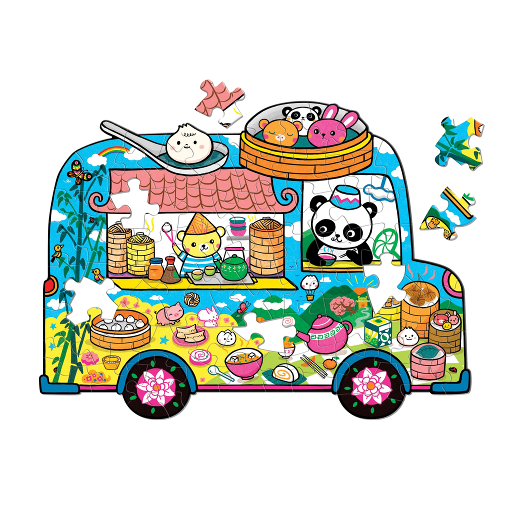 Dumpling Truck 75 Piece Shaped Scene Puzzle