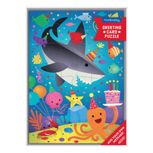 Load image into Gallery viewer, Shark Party Greeting Card Puzzle
