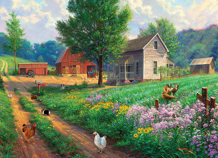 Farm Country, 1000pc Puzzle, Compact