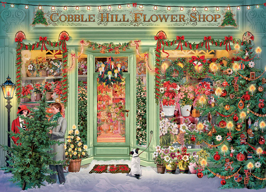 Christmas Flower Shop, 1000pc puzzle, Compact