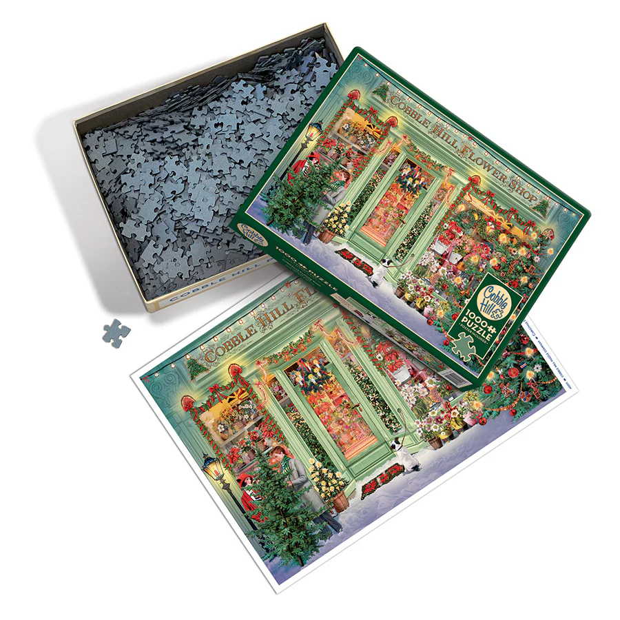 Christmas Flower Shop, 1000pc puzzle, Compact