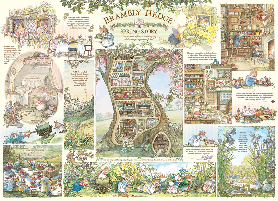 Brambly Hedge Spring Story, 1000pc Puzzle, Compact