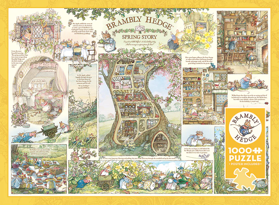Brambly Hedge Spring Story, 1000pc Puzzle, Compact