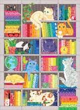 Load image into Gallery viewer, Rainbow Cat Quilt, 1000pc Puzzle, Compact