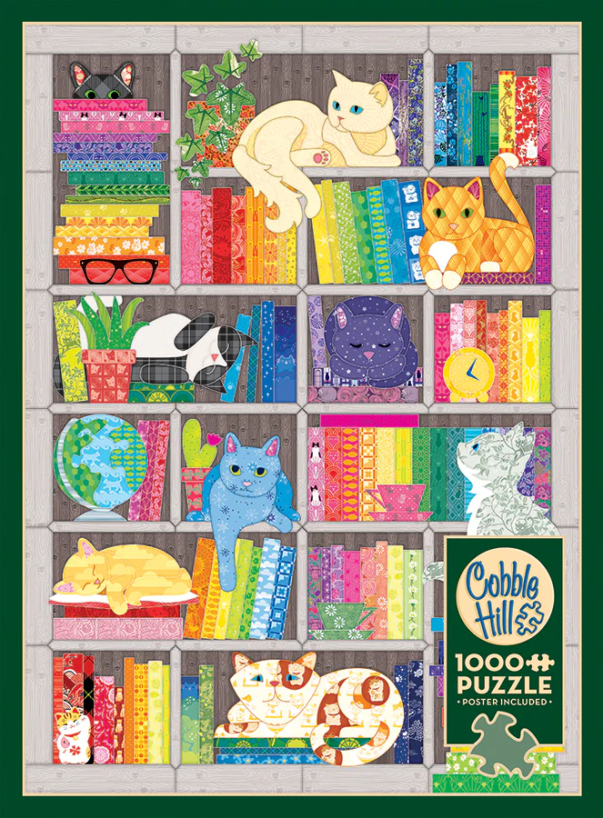 Rainbow Cat Quilt, 1000pc Puzzle, Compact