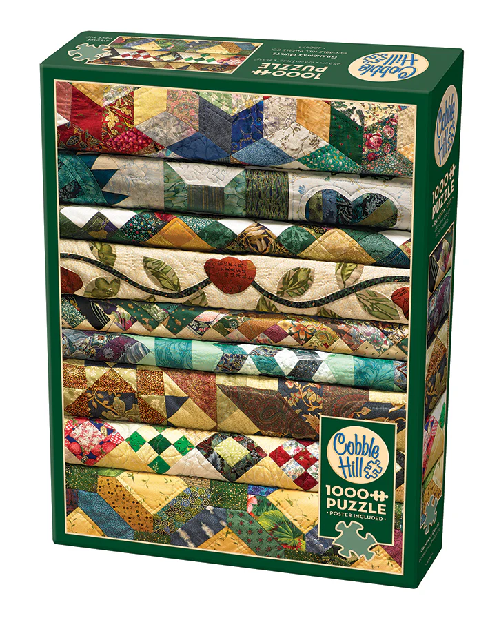 Grandma's Quilts, 1000pc Puzzle, Compact