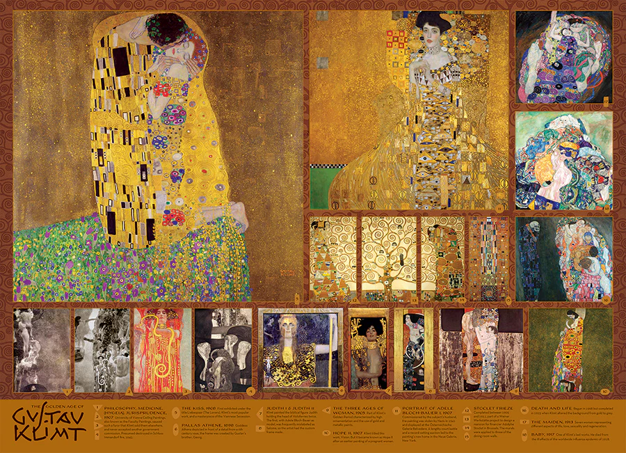 The Golden Age of Klimt, 1000pc Puzzle, Compact
