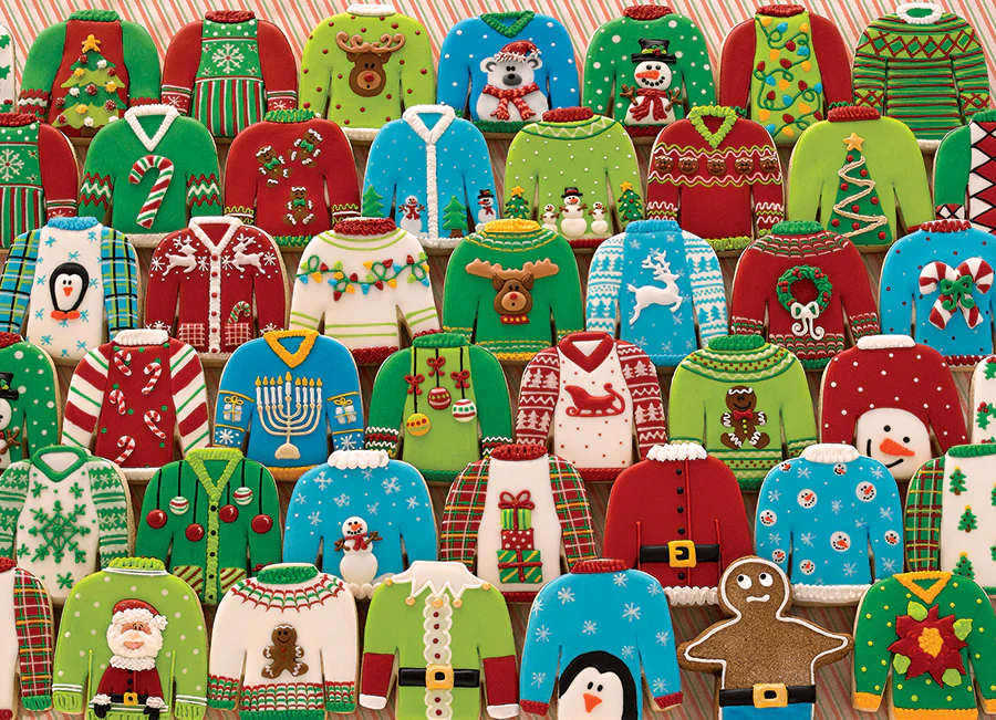 Ugly Xmas Sweaters, 1000pc puzzle, Compact