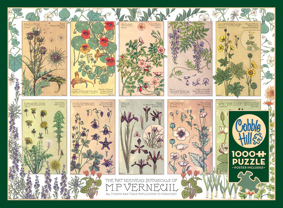 Botanicals by Verneuil, 1000pc puzzle, Compact