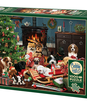 Christmas Puppies, 1000pc puzzle, Compact