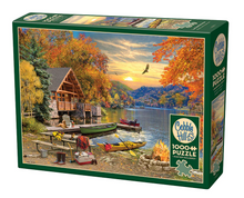 Load image into Gallery viewer, Lakeside Retreat, 1000pc Puzzle, Compact