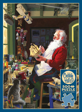 Load image into Gallery viewer, Santa&#39;s Workbench, 500pc puzzle, Compact