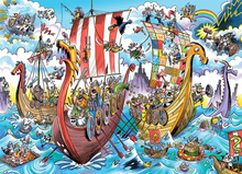 Load image into Gallery viewer, Vikings Voyage, 350PC, Different size pieces, Family