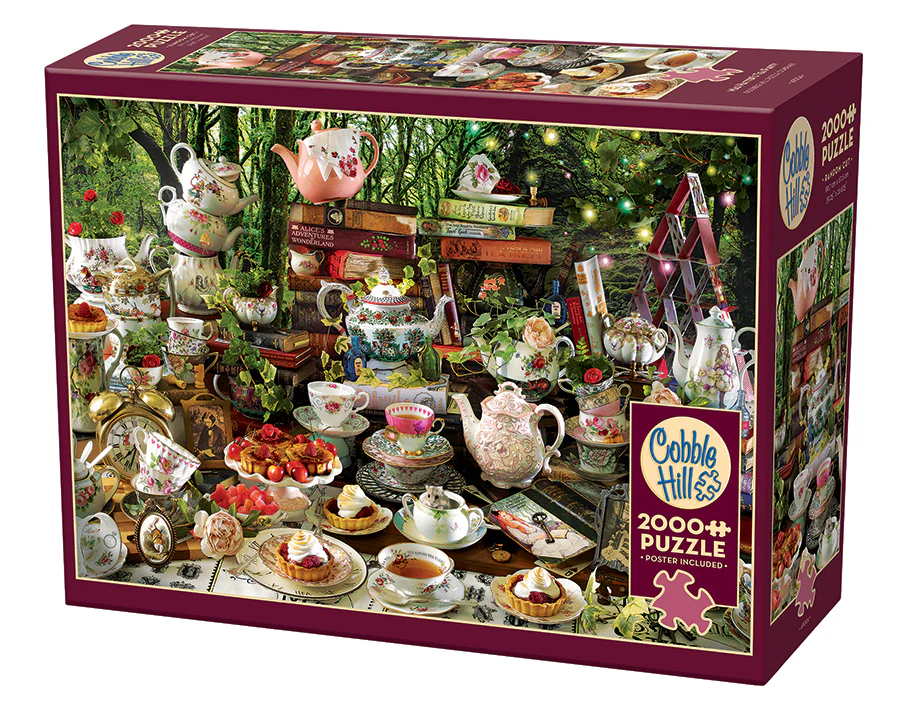 Mad Hatter's Tea Party, 2000pc Puzzle, Compact