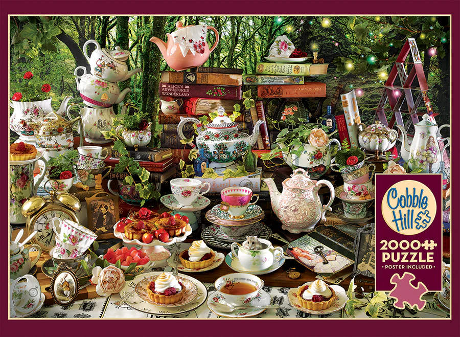 Mad Hatter's Tea Party, 2000pc Puzzle, Compact