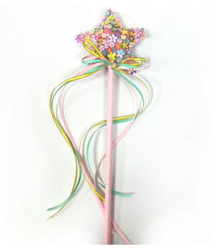 Floral Sequin Star Wand