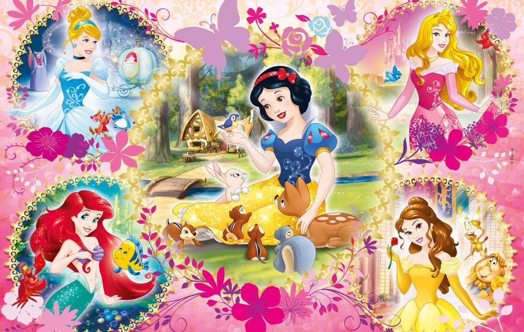SUPER COLOUR: 2 x 60pc Disney Princess