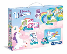 Load image into Gallery viewer, 30pc, 4 IN 1 UNICORN EDUKIT - jigsaw puzzle and games