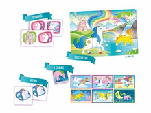 Load image into Gallery viewer, 30pc, 4 IN 1 UNICORN EDUKIT - jigsaw puzzle and games