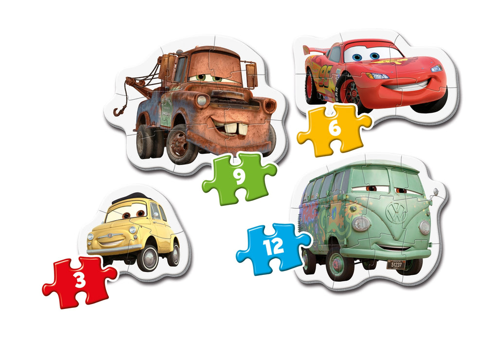 SUPER COLOUR: My First Puzzles, Disney Cars, 3-6-9-12pcs