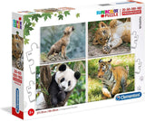 SUPER COLOUR: Progressive, 20+60+100+180 Wildlife Puzzle Set (4 puzzles)