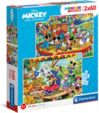 SUPER COLOUR: 2 X 60pc Disney Mickey and Friends