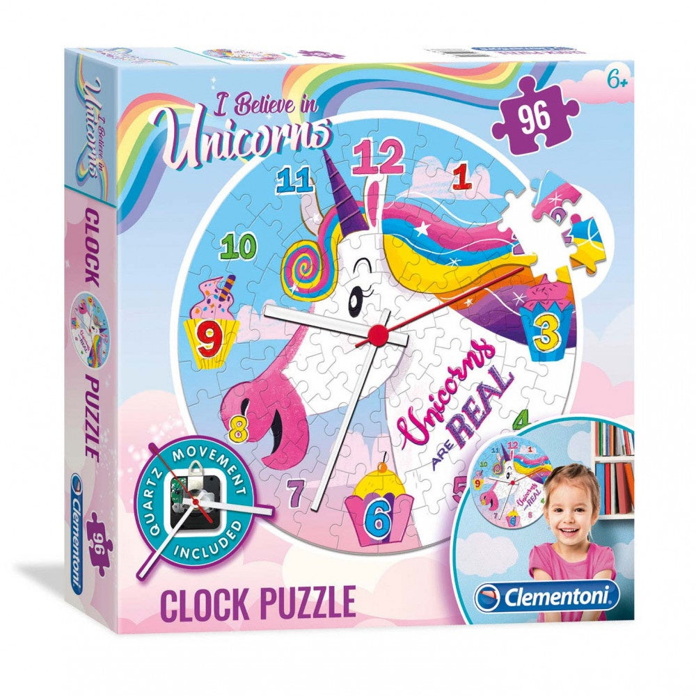 96pc, Unicorn Clock Jigsaw Puzzle
