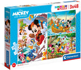 SUPER COLOUR: 3 x 48pc Disney Mickey and Friends