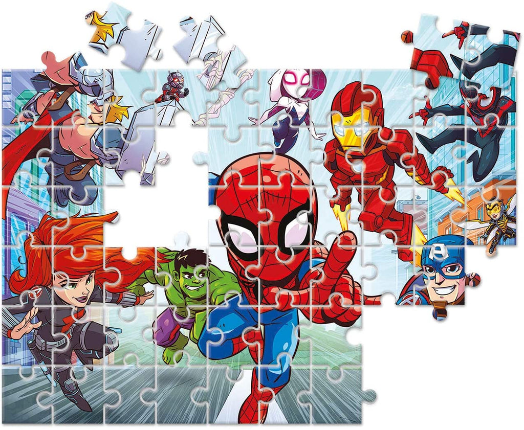 60pc Double Sided Colouring in Super Hero Puzzle