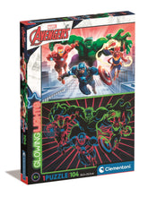 Load image into Gallery viewer, GLOWING LIGHTS: 104pc Avengers (Glowing) Puzzle