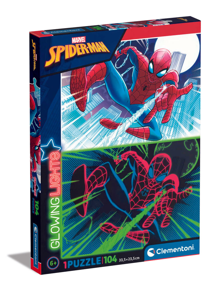 GLOWING LIGHTS: 104pc Marvel Spiderman (Glowing) Puzzle